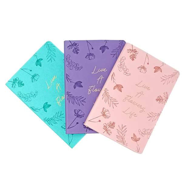 Logo Custom Print Personalized Hardcover Daily Life Planner Leather Journal Plain Notebook OEM ODM 