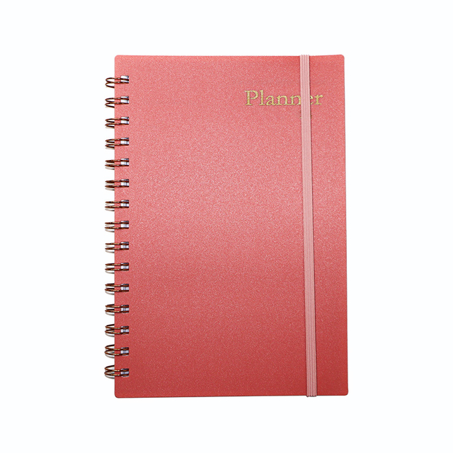 Free Sample 2025 2026 Custom Weekly Planner Printing Spiral Notebook a4 Accessories