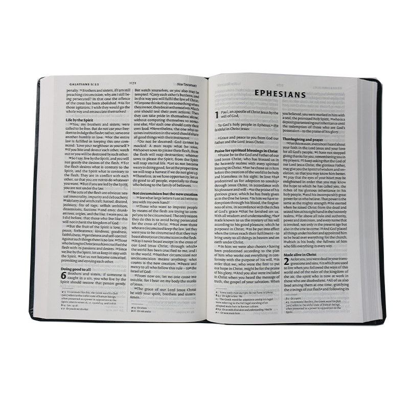 Efficient King James Version Bible Printing with Pu Leather Soft Cover Bible
