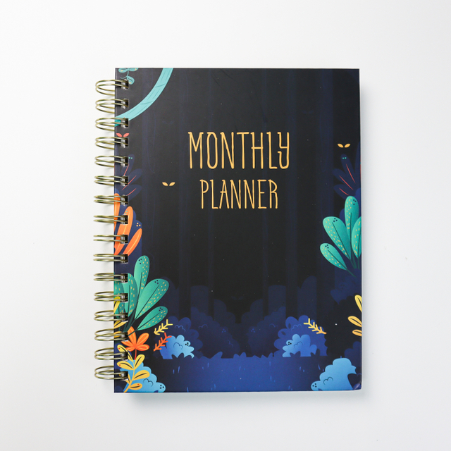 Wholesale Cheap Colorful Dotted Hard Cover Large Spiral Notebook Calendar Custom
