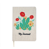Embroidered Cloth Note Books Logo Printing Linen Notebook Customization for Students 