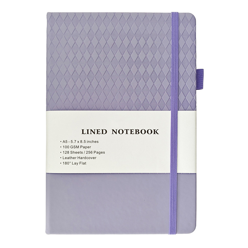 Pu Leather Plain Custom Notebook A5 Diary Perfect Binding Book Printing