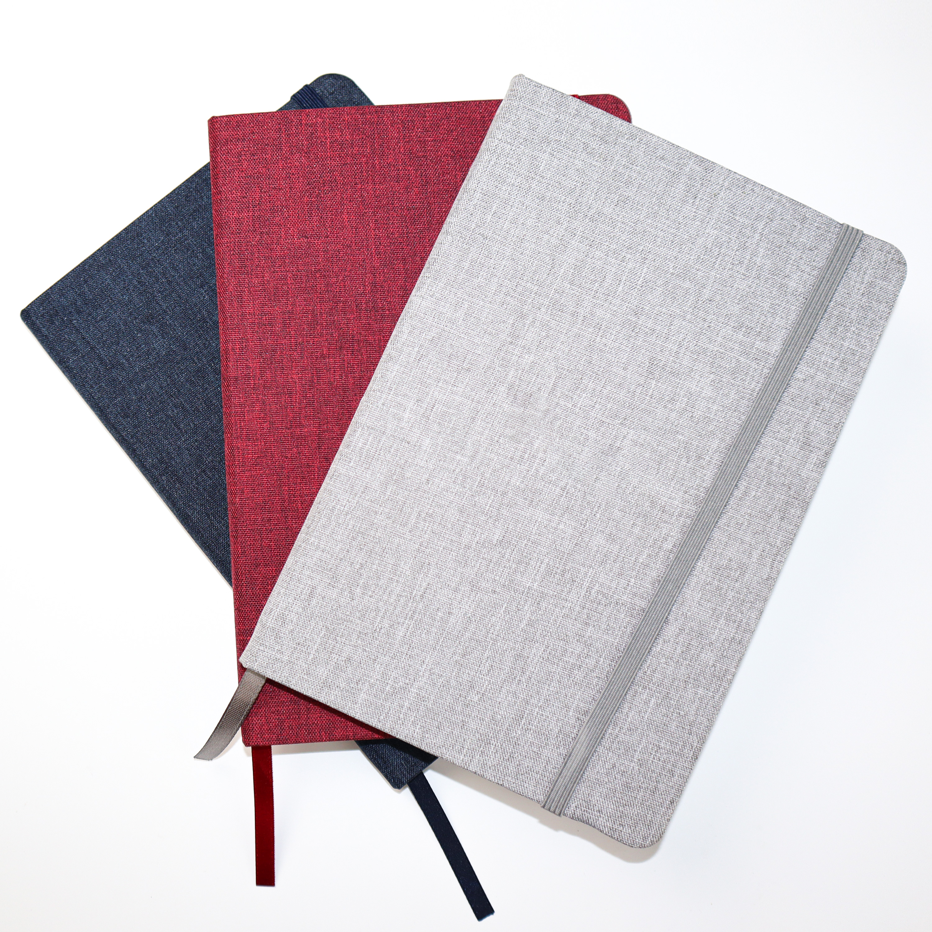 OEM Factory Direct Linen Cover A5 Journal Notebook Linen Or Cloth Cover Custom