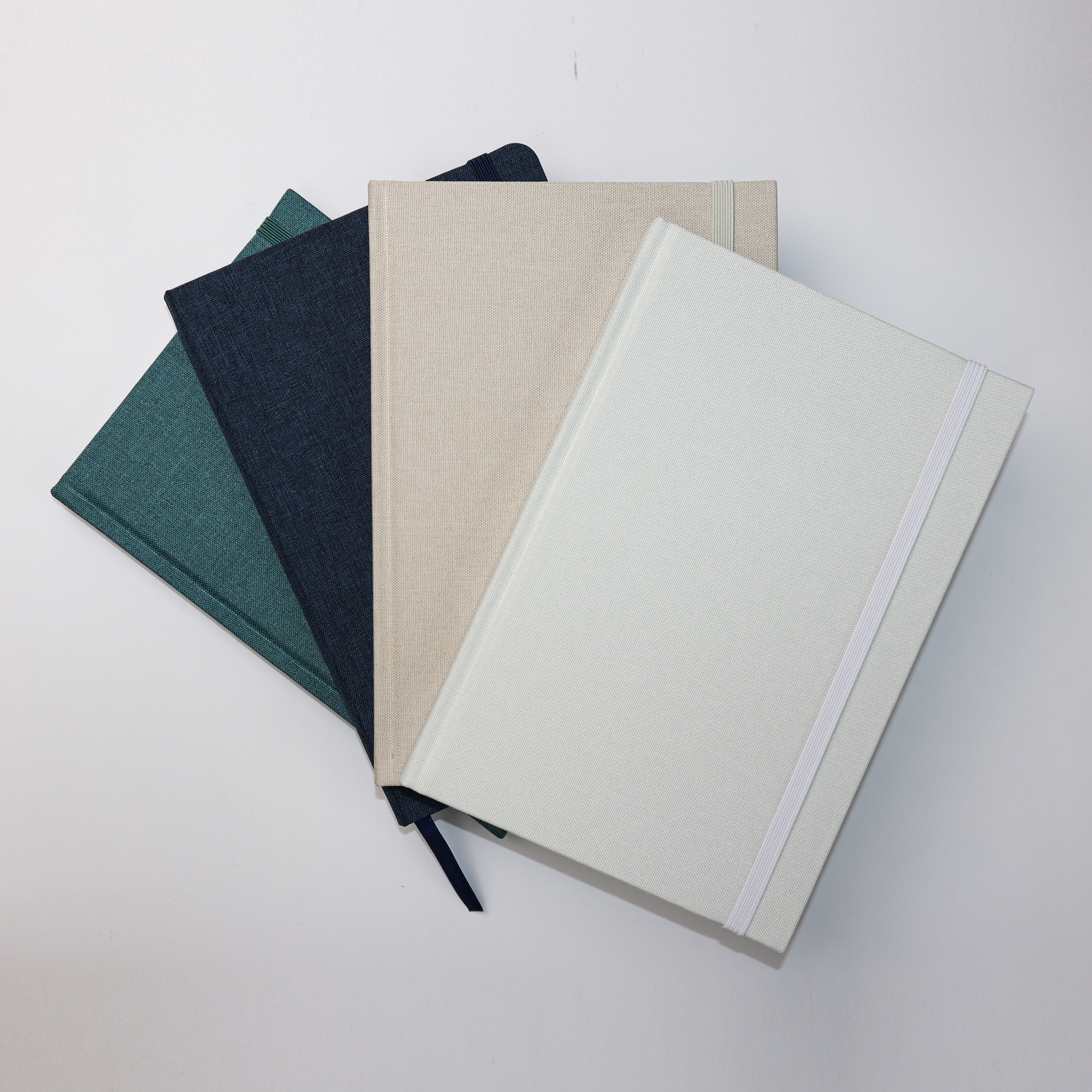 Wholesale Pure Color Fluffy Notebook Linen Hardcover Supplier A5 for Diary Gift