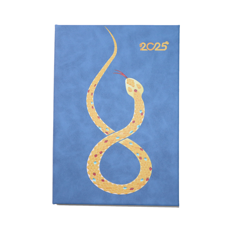 Professionally Factory High Quality Custom Fashion Blue PU Leather Plain Journal for Wedding A5 Notebooks