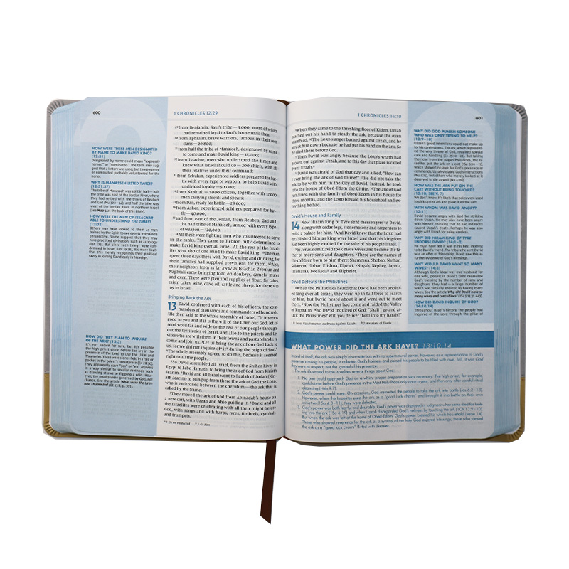 Customizable Design Pu Leather Bible Book High Quality English Holy Bible Book