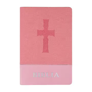 Hot Sale Pu Leather Cover Verse Holy Bible Spanish And English 
