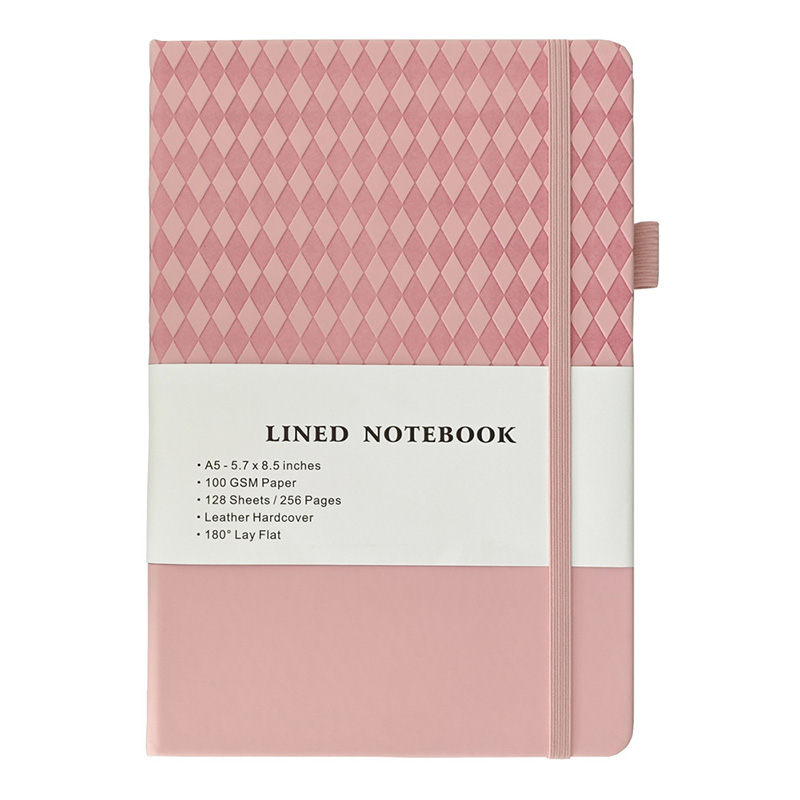 Pu Leather Plain Custom Notebook A5 Diary Perfect Binding Book Printing
