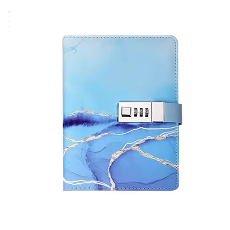 OEM Bulk Printed Logo Lines Pu Hardcover Custom A5 Leather Perfect Bound Notebooks