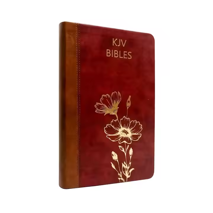 New Design Custom Size PU Leather Print Kjv Holy Bible OEM ODM