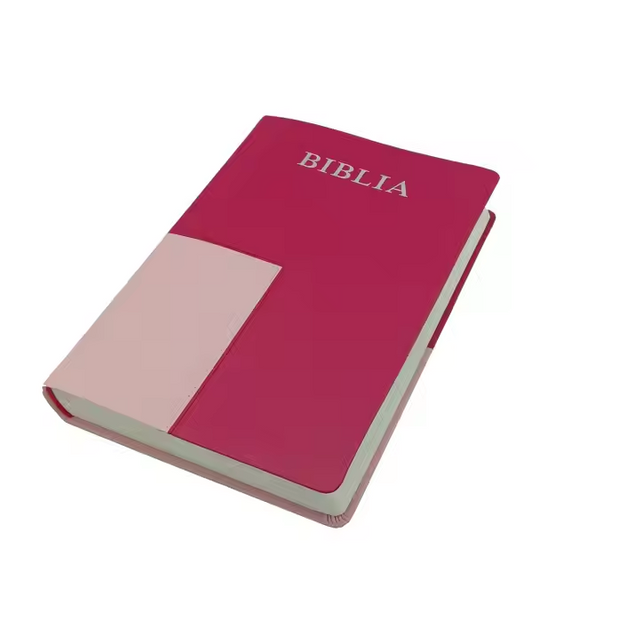 Customized Embossing Logo Large Size Soft PU Leather Cover Sewing Binding Silk Ribbon Holy Bible