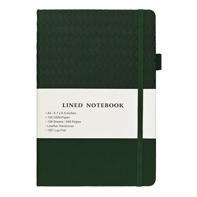 Pu Leather Plain Custom Notebook A5 Diary Perfect Binding Book Printing