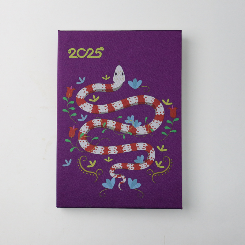 Custom Design Embroidery Flower Note Book A5 Fabric Linen Cover Journal Notebook for Sale