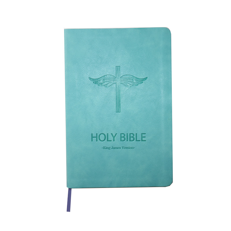 High Quality Embroidery Gift Size Holy Bible Leather Bound Pink Holy Bible Biblia with English Translation