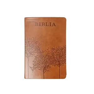Manufacturer Customized Silver Foiling Soft PU Leather Cover Thumb Index English Spanish Bible