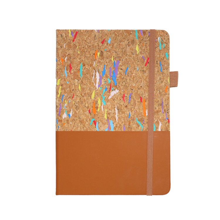 Wholesale Custom Logo Three Fold Warehouse Cork Notebook with Pen