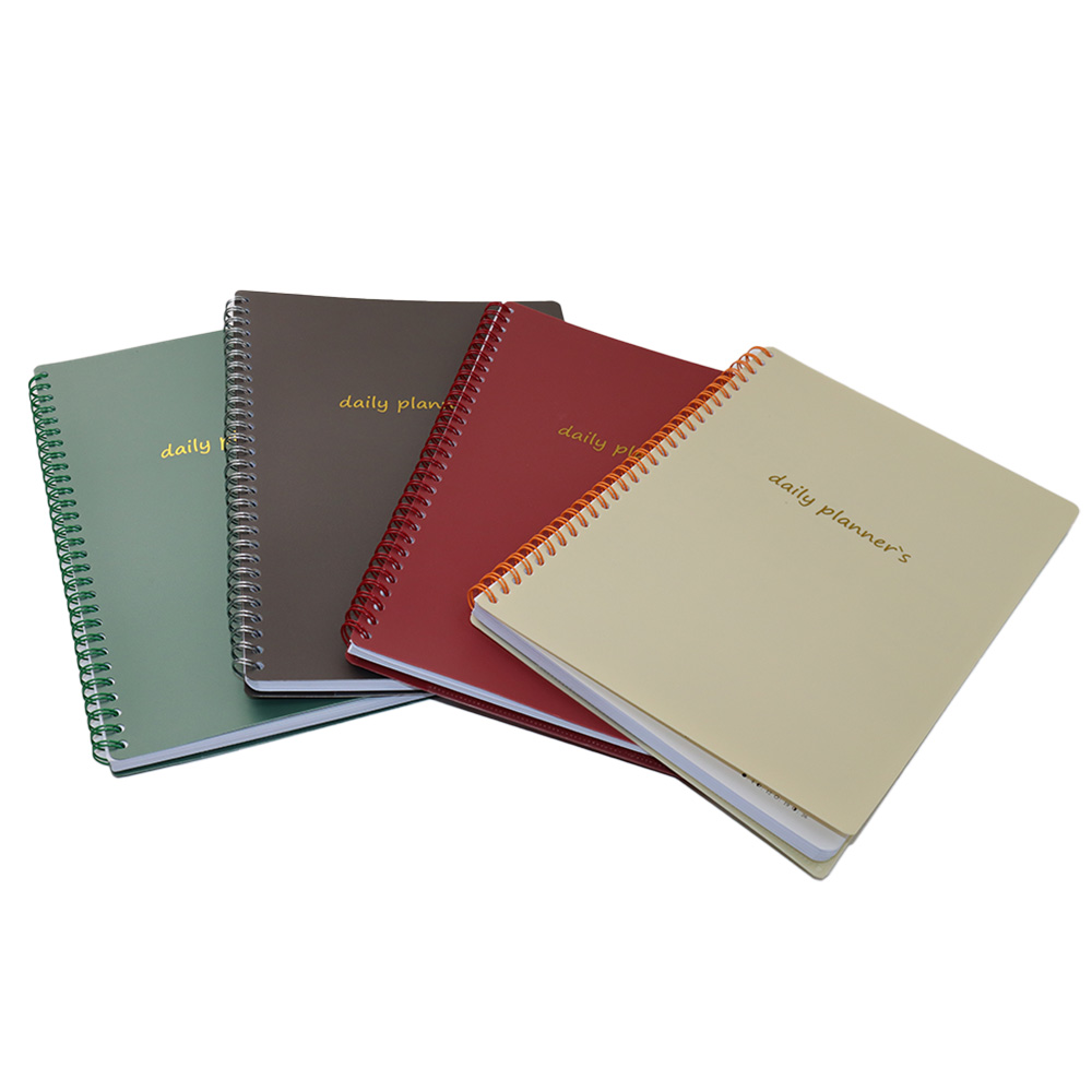 Factory Colorful Hard Cover Custom Blank Spiral Notebook Diary Planner
