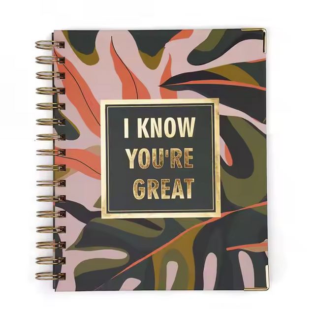 Factory Popular Pvc Cover A5 Spiral Coil Custom Planners Dairy Black Spiral Notebook Maker