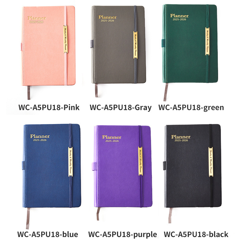 Factory Profesional Manufacturer Wholesale Printing Service Customizable Pu Leather Cover A4 Booklet