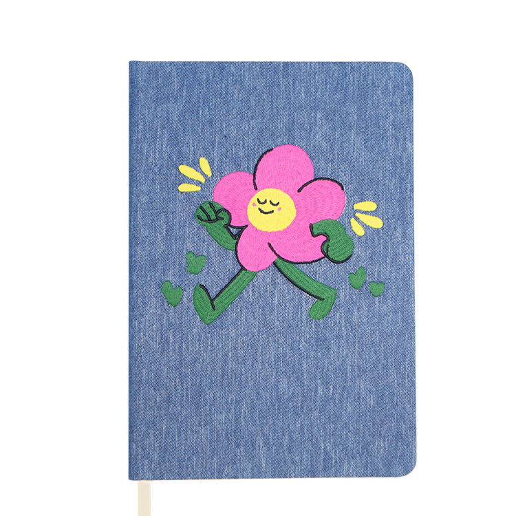 Personalized Printed Engraved Logo Embroidered Linen Notebook Wholesale OEM 