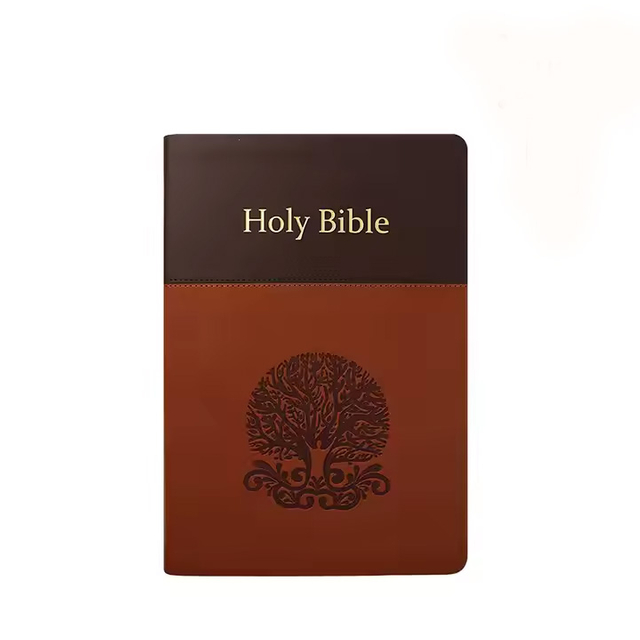 OEM ODM China Printing House Wholesale PU Leather English Spanish Holy Bible