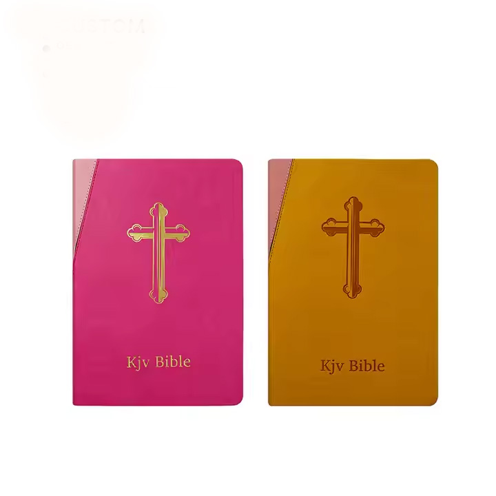 OEM Custom Factory Sales Hot Stamping Size PU Leather Emboss Soft Cover English Mini Bible