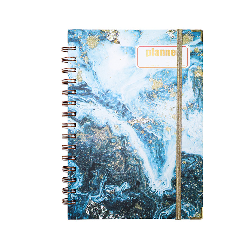 Hot Sale In Stock 4C Printing Paper Hard Cover Spiral Notebook Calendar Customization