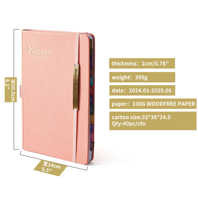 Factory Profesional Manufacturer Wholesale Printing Service Customizable Pu Leather Cover A4 Booklet