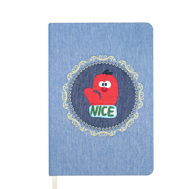 Personalized Printed Engraved Logo Embroidered Linen Notebook Wholesale OEM 