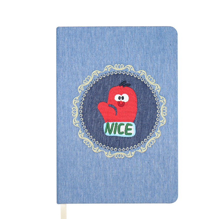 Personalized Printed Engraved Logo Embroidered Linen Notebook Wholesale OEM 