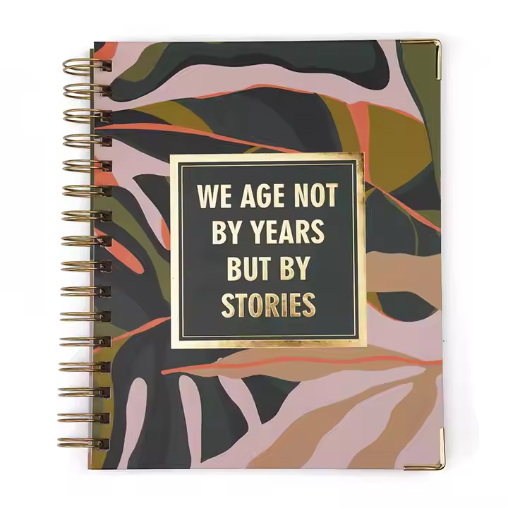 Factory Popular Pvc Cover A5 Spiral Coil Custom Planners Dairy Black Spiral Notebook Maker