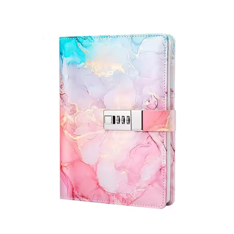OEM Bulk Printed Logo Lines Pu Hardcover Custom A5 Leather Perfect Bound Notebooks