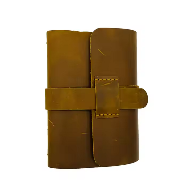 Customized Printed Logo Genuine Leather A5 Notebook Cover for Life Record Book