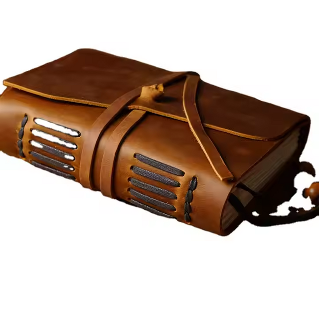 Customized Printed Logo Designer Genuine Leather Journal Maker for Birthday Gift